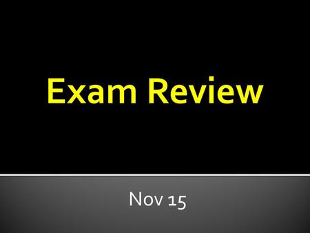 Nov 15. 1. SOLVE THE EQUATION 2. SOLVE THE INEQUALITY.