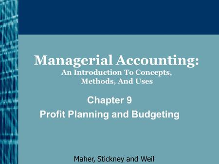 Managerial Accounting: An Introduction To Concepts, Methods, And Uses