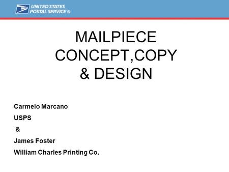 MAILPIECE CONCEPT,COPY & DESIGN