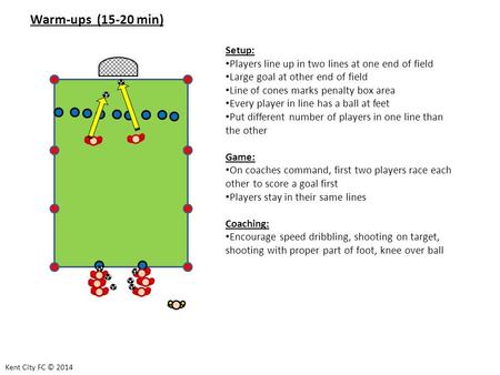 Warm-ups (15-20 min) Setup: