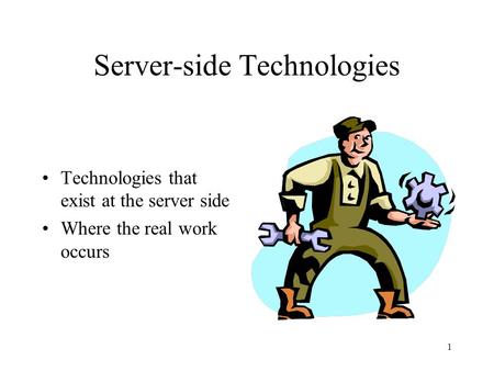 Server-side Technologies