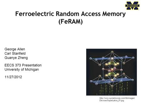 Ferroelectric Random Access Memory (FeRAM)