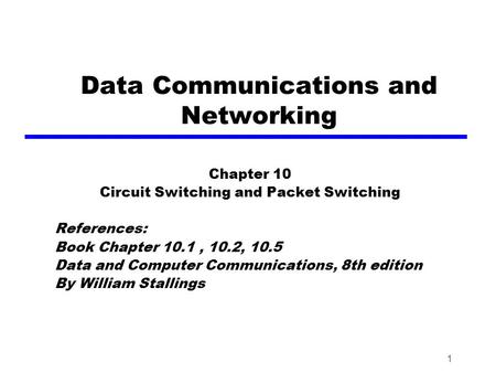 Data Communications and Networking