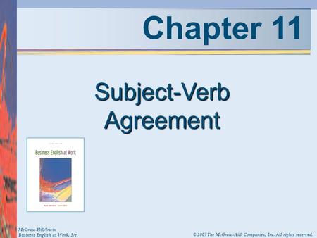 Subject-Verb Agreement