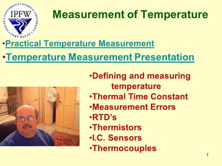 Measurement of Temperature