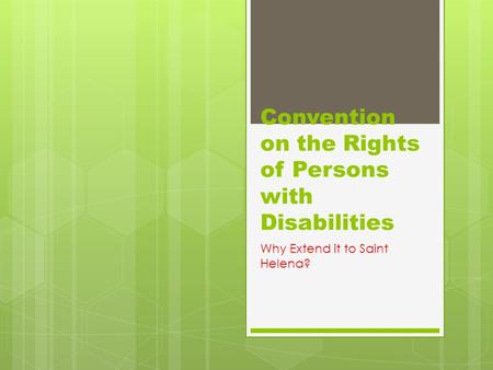 Convention on the Rights of Persons with Disabilities