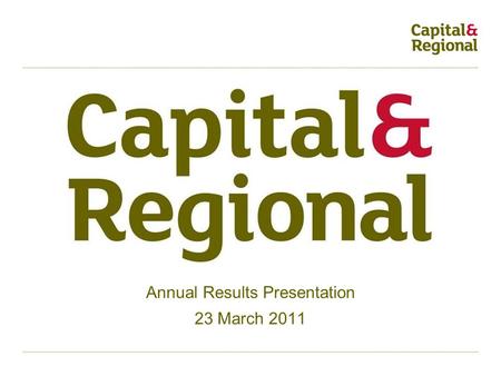 Annual Results Presentation 23 March 2011. 2 Agenda Introduction Operational review 2010 results Future strategy & outlook Questions & answers.