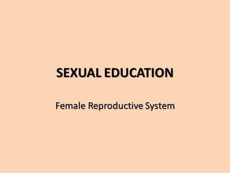 Female Reproductive System