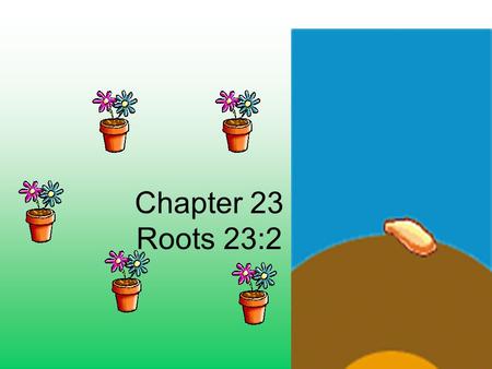 Chapter 23 Roots 23:2.