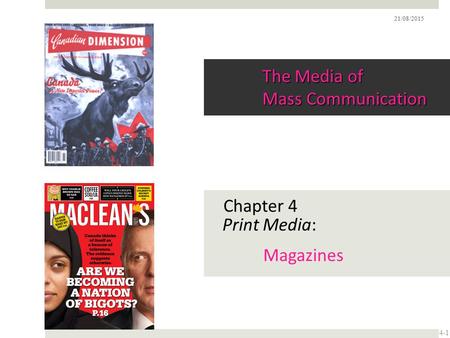 The Media of Mass Communication