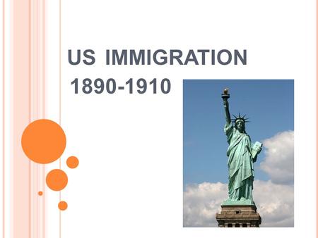 US IMMIGRATION 1890-1910.