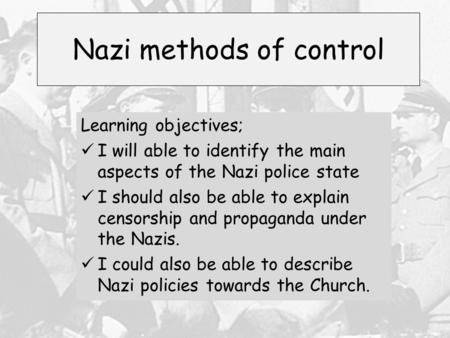 Nazi methods of control