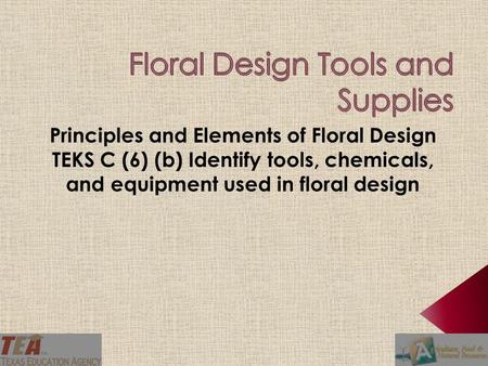 When instructed to start, write on a piece of paper as many floral design tools or supplies you can think of in 30 seconds.