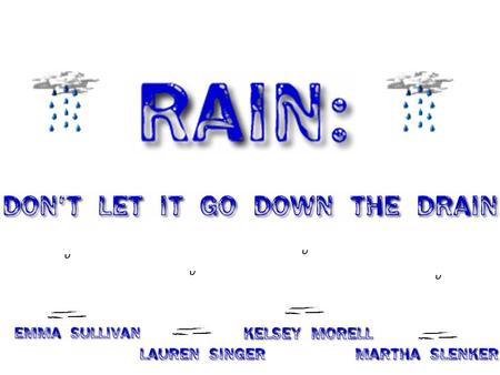 Average Annual Rainfall Toilets, Laundry, Gardens, and Cars use 53% of the water in a home. Harvested rainwater can be used for all of these. 8 Rainwater.