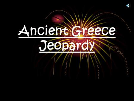 Ancient Greece Jeopardy