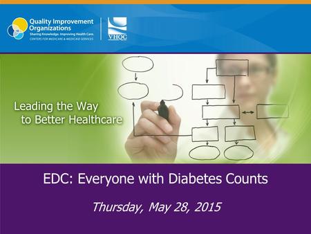 EDC: Everyone with Diabetes Counts Thursday, May 28, 2015.