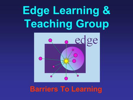 Edge Learning & Teaching Group