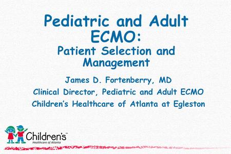 Pediatric and Adult ECMO: Patient Selection and Management