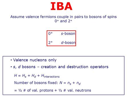 Assume valence fermions couple in pairs to bosons of spins 0+ and 2+