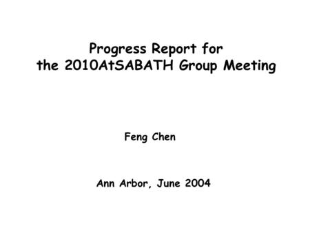 the 2010AtSABATH Group Meeting