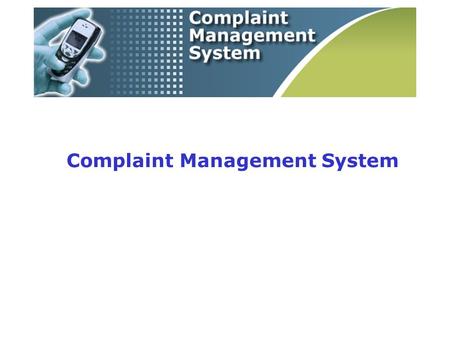 Complaint Management System