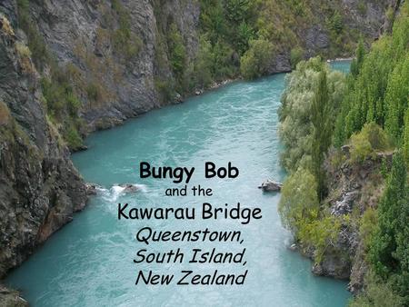 Bungy Bob and the Kawarau Bridge Queenstown, South Island, New Zealand.