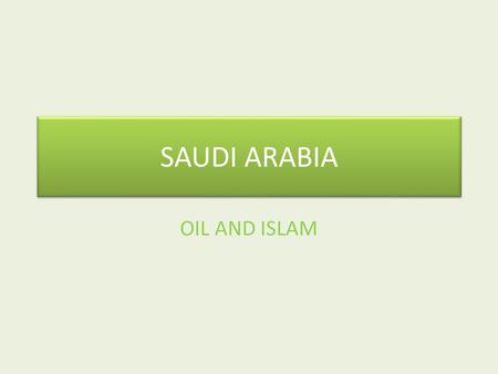 SAUDI ARABIA OIL AND ISLAM. KING ABDULLAH BIN ABDULAZIZ AL SAUD.