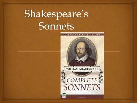 Shakespeare’s Sonnets