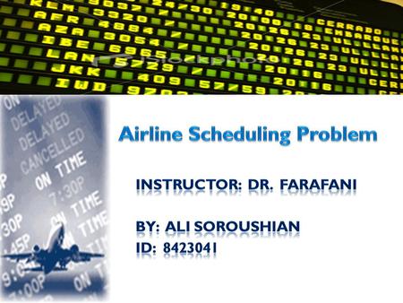 Content : 1. Introduction 2. Traffic forecasting and traffic allocation ◦ 2.1. Traffic forecasting ◦ 2.2. Traffic allocation 3. Fleeting problems ◦ 3.1.