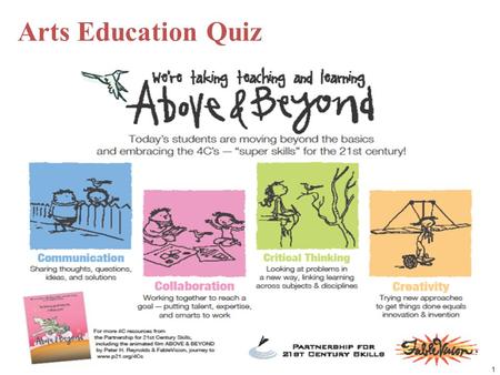 Arts Education Quiz 1,500 CEOs surveyed by IBM ranked _______ as the most important leadership quality they are looking for in their workers. CREATIVITY.