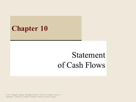 Statement of Cash Flows