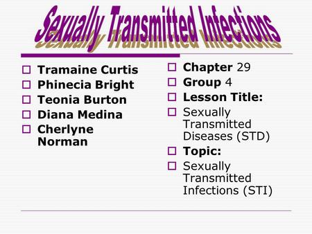 Sexually Transmitted Infections