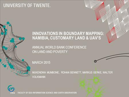 Innovations In Boundary mapping: Namibia, Customary land & Uav’s