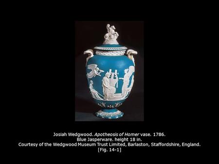 Josiah Wedgwood. Apotheosis of Homer vase Blue Jasperware