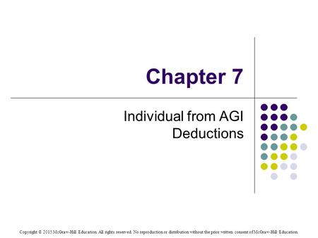 Copyright © 2015 McGraw-Hill Education. All rights reserved. No reproduction or distribution without the prior written consent of McGraw-Hill Education.