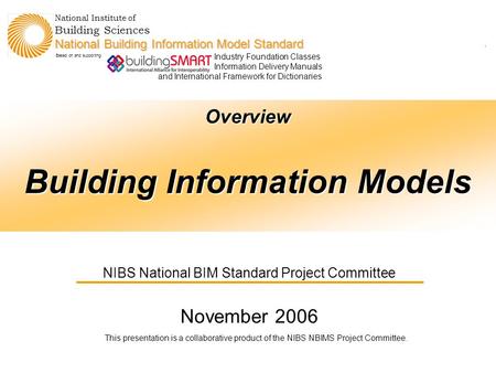 Overview Building Information Models