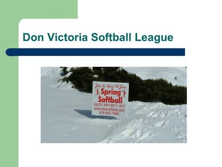 Don Victoria Softball League. April 4, 2011 Coaches Meeting for T-Ball Coaches.