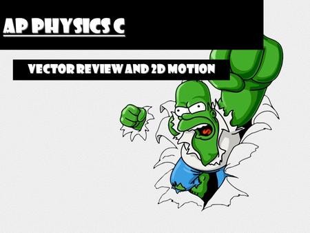 AP Physics C Vector review and 2d motion The good news You will follow all of the same rules you used in 1d motion. It allows our problems to more realistic.