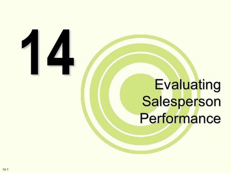 Evaluating Salesperson Performance