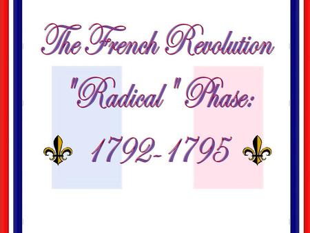 The French Revolution Radical Phase: Special Fonts: