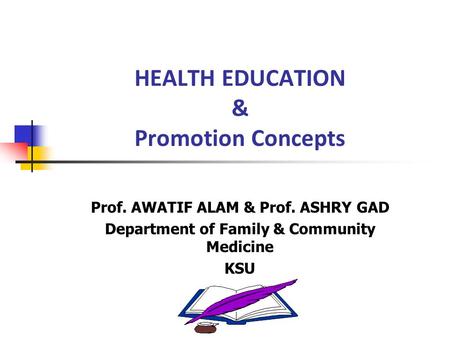 HEALTH EDUCATION & Promotion Concepts