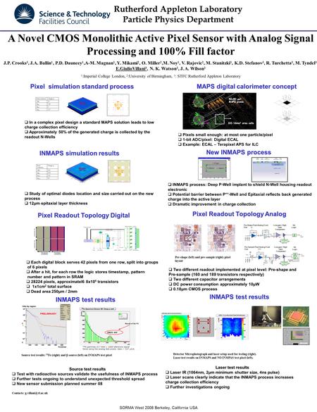 Rutherford Appleton Laboratory Particle Physics Department A Novel CMOS Monolithic Active Pixel Sensor with Analog Signal Processing and 100% Fill factor.