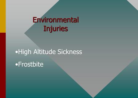 Environmental Injuries