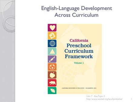 English-Language Development Across Curriculum Unit 7 - Key Topic 3