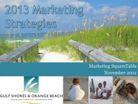 Marketing SquareTable November 2012. Situational Considerations Returning to lower level of spending Need updated positioning & distinguishing brand strategy.