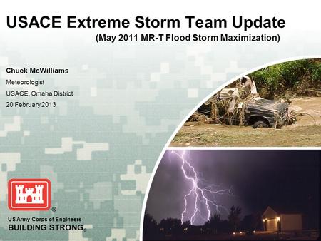 USACE Extreme Storm Team Update