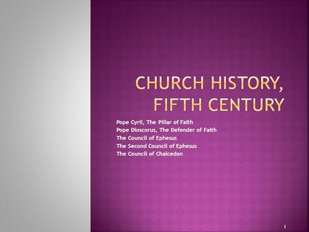 Church History, Fifth century