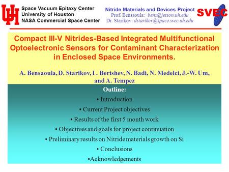 Nitride Materials and Devices Project