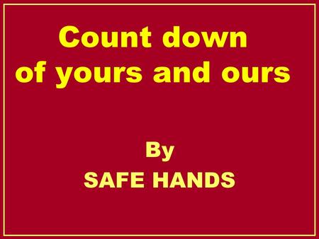 Count down of yours and ours By SAFE HANDS. What we have Recent Practice of nearly 5760 MCQ without nearly no repetition.