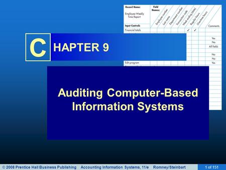 Auditing Computer-Based Information Systems